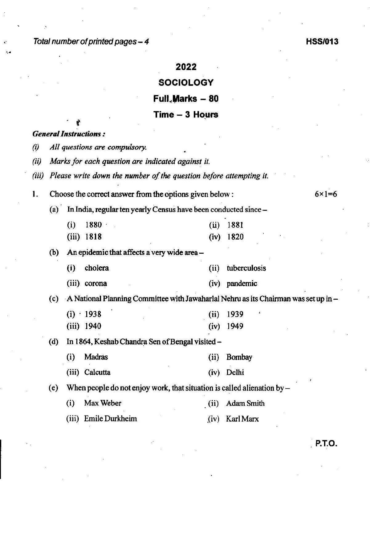 MBSE HSSLC 2022 Arts Question Paper - Page 52