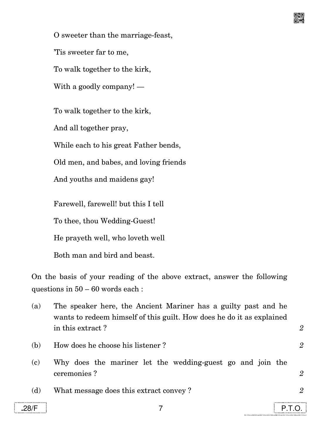 CBSE Class 12 English Elective-N 2020 Compartment Question Paper - Page 7