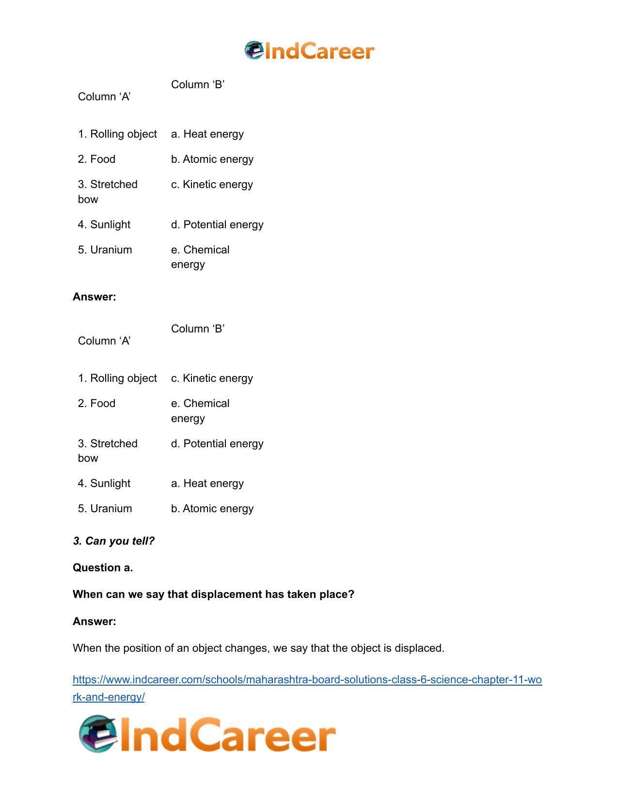 Maharashtra Board Solutions Class 6-Science: Chapter 11- Work and Energy - Page 4