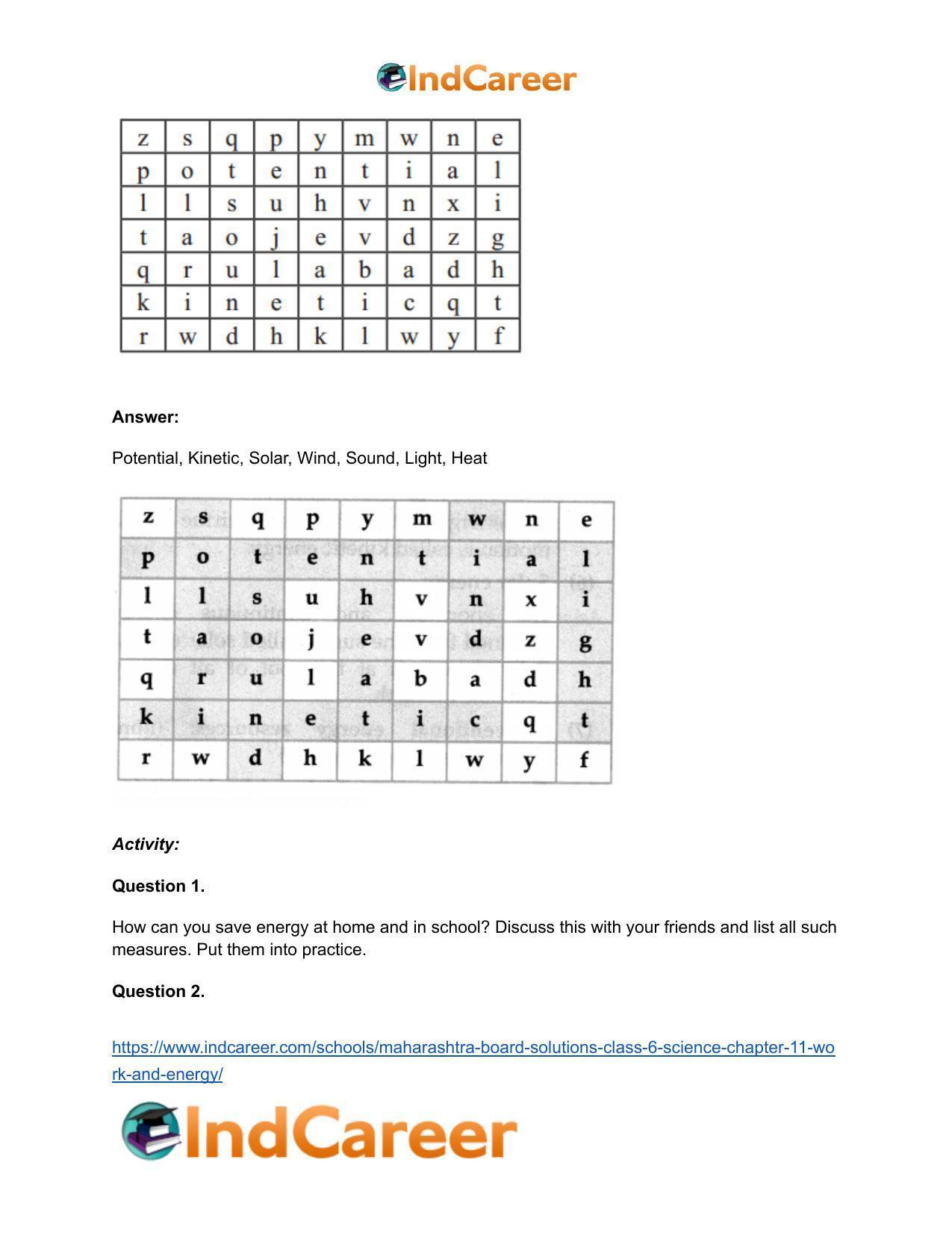Maharashtra Board Solutions Class 6-Science: Chapter 11- Work and Energy - Page 8
