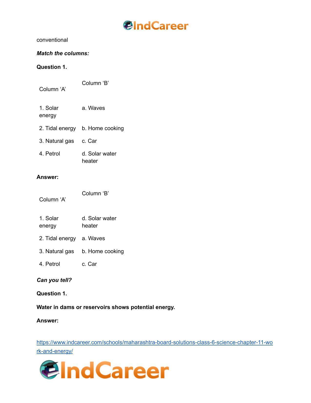 Maharashtra Board Solutions Class 6-Science: Chapter 11- Work and Energy - Page 10