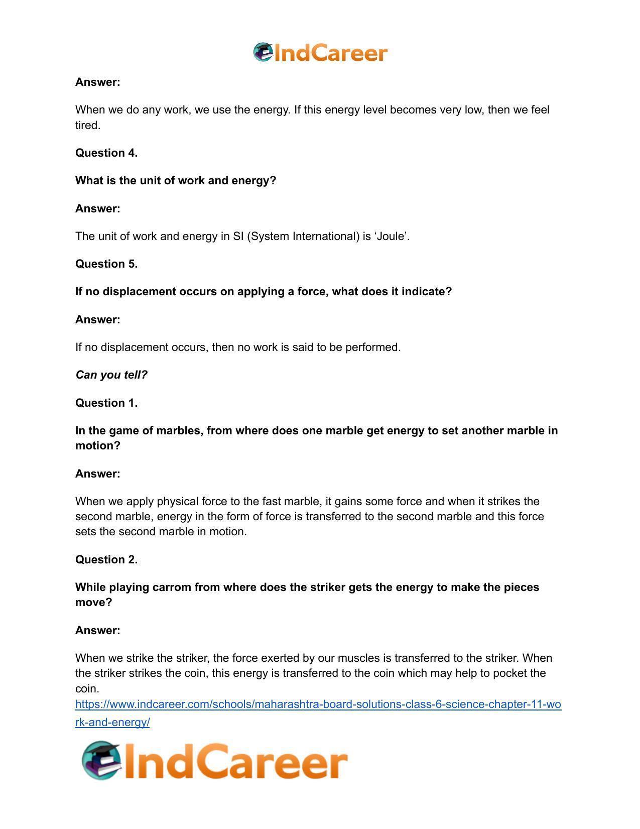 Maharashtra Board Solutions Class 6-Science: Chapter 11- Work and Energy - Page 12