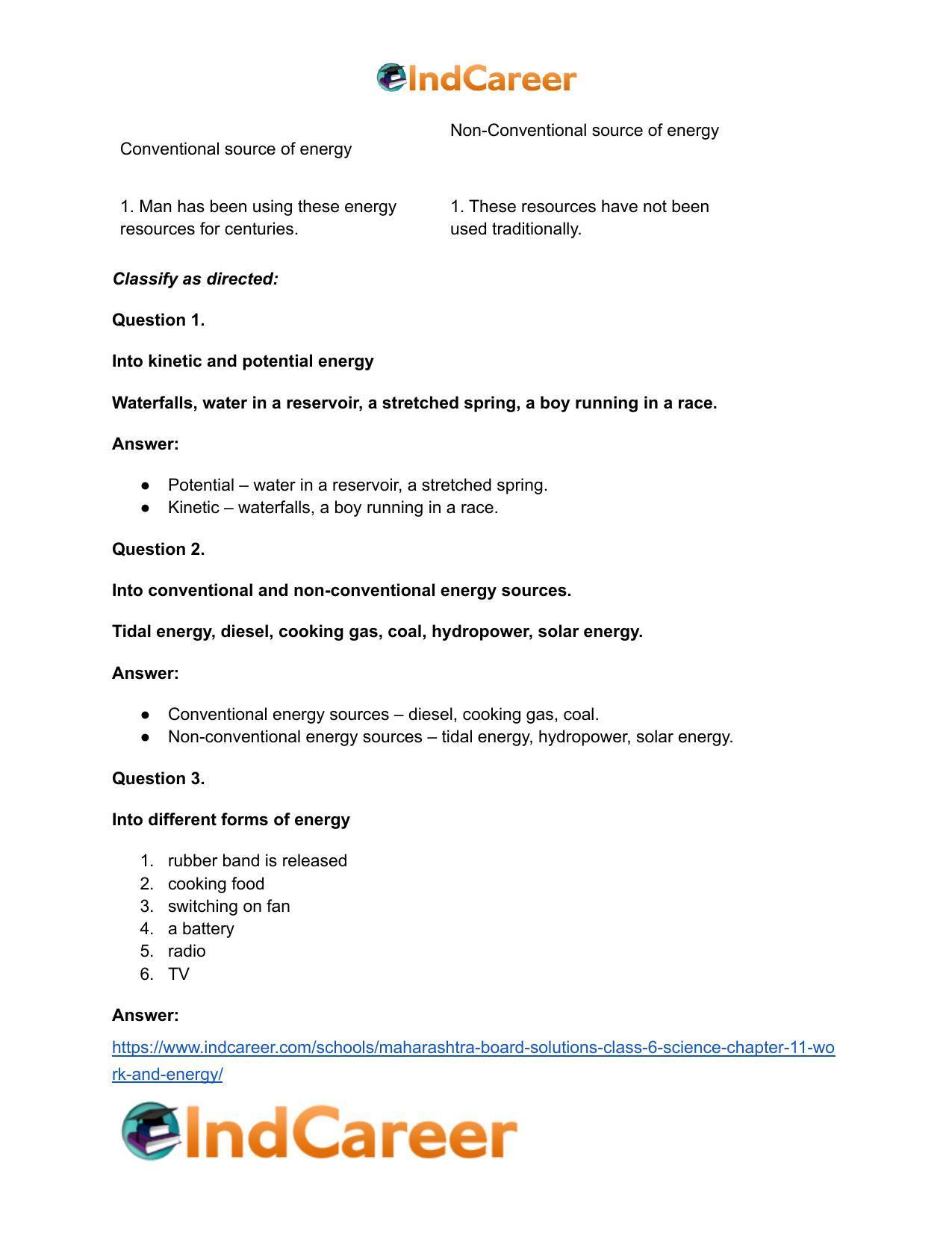 Maharashtra Board Solutions Class 6-Science: Chapter 11- Work and Energy - Page 16