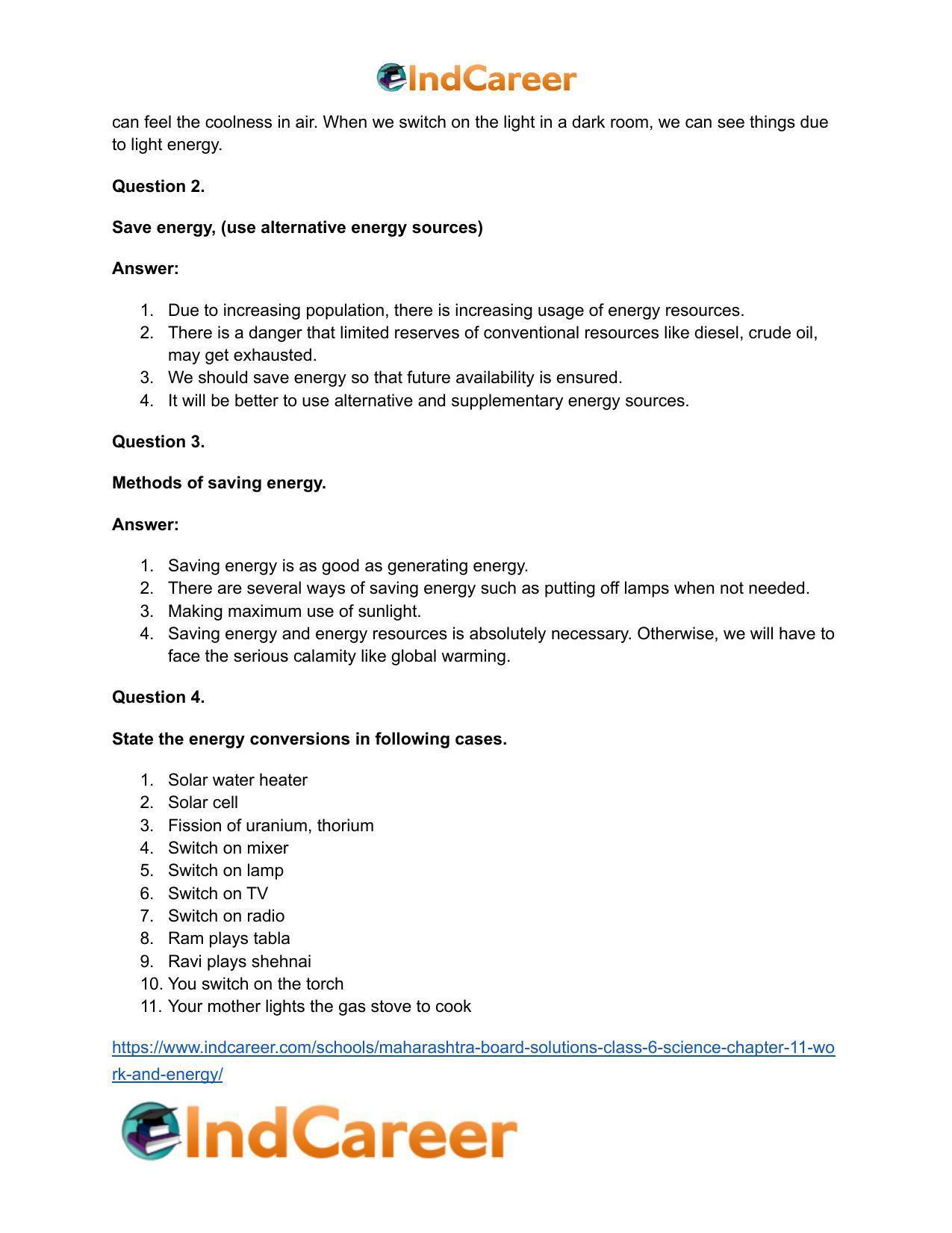 Maharashtra Board Solutions Class 6-Science: Chapter 11- Work and Energy - Page 19