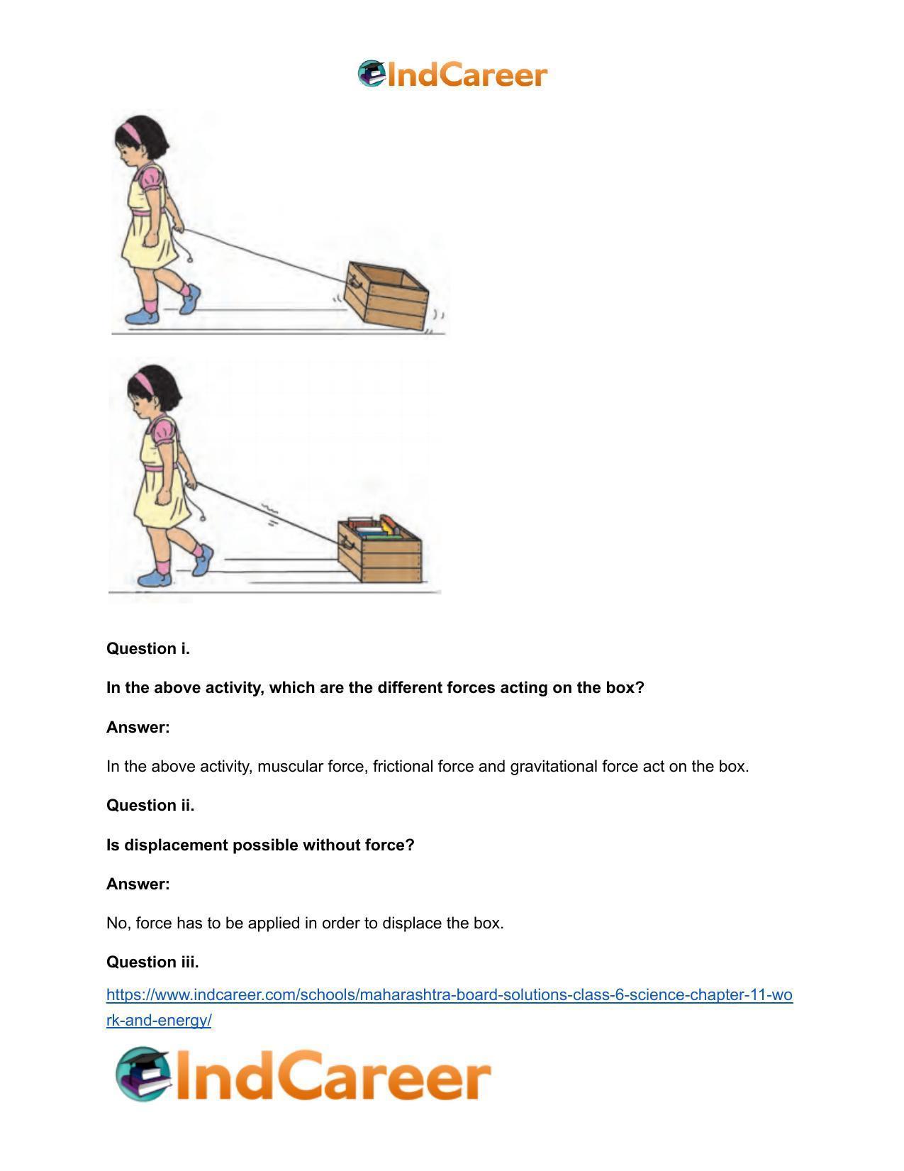 Maharashtra Board Solutions Class 6-Science: Chapter 11- Work and Energy - Page 21