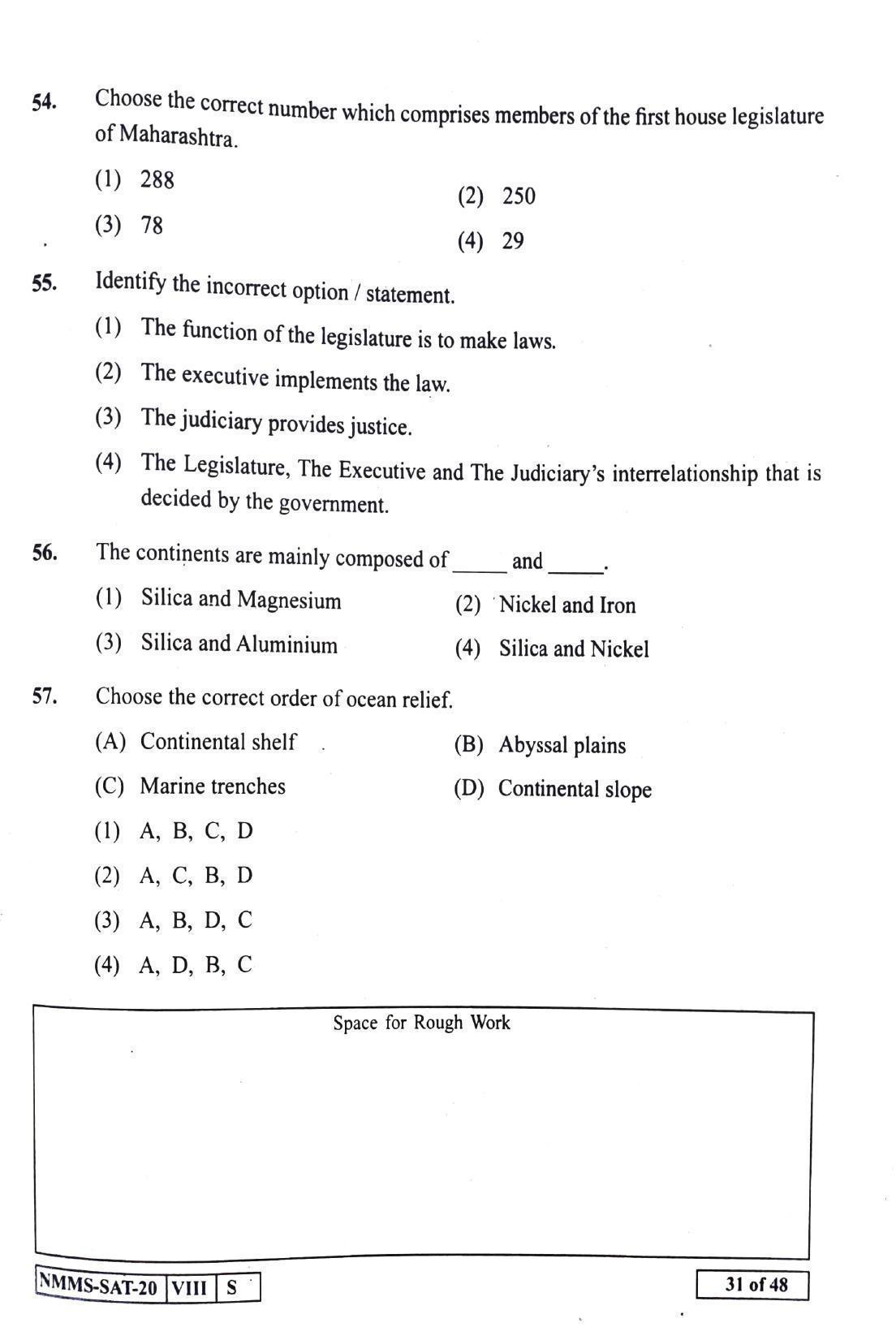 SAT GUJRATI  2020-21 Class 8 Maharashtra NMMS Question Papers - Page 31