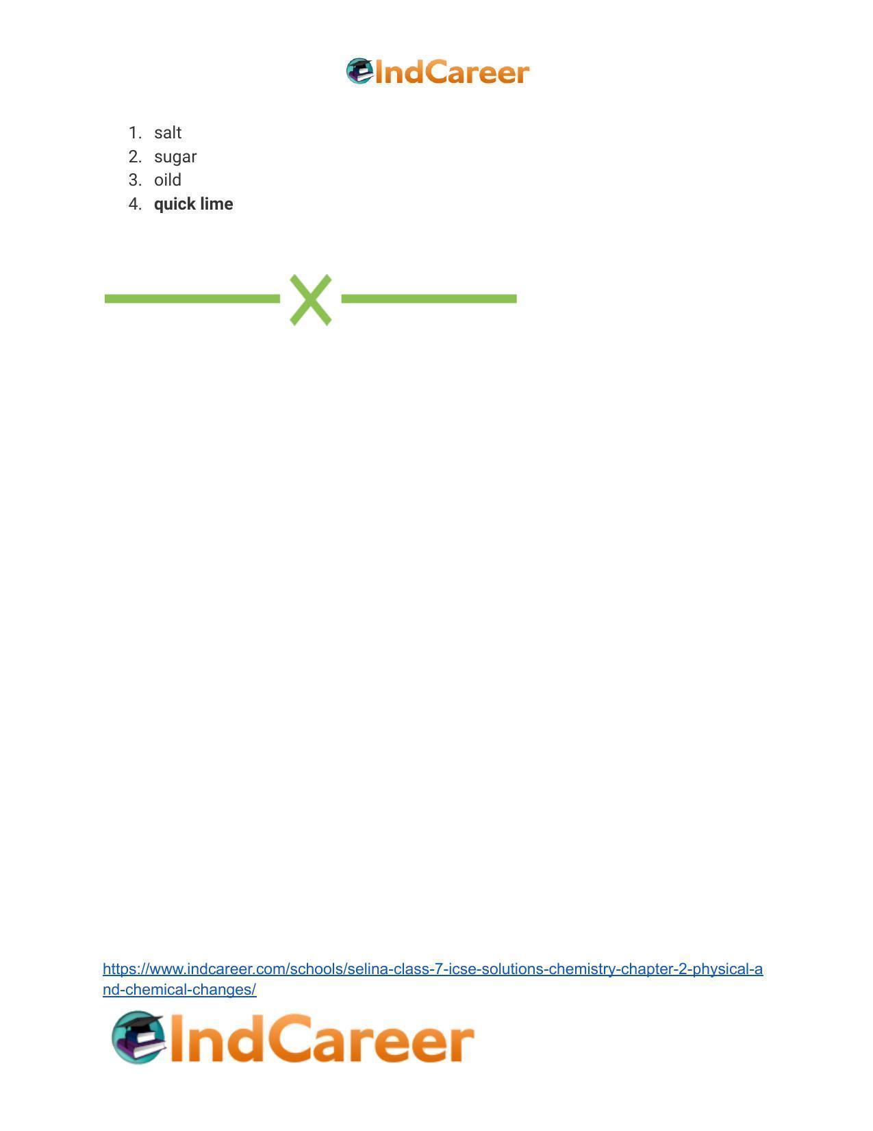 Selina Class 7 ICSE Solutions Chemistry : Chapter 2- Physical and Chemical Changes - Page 11