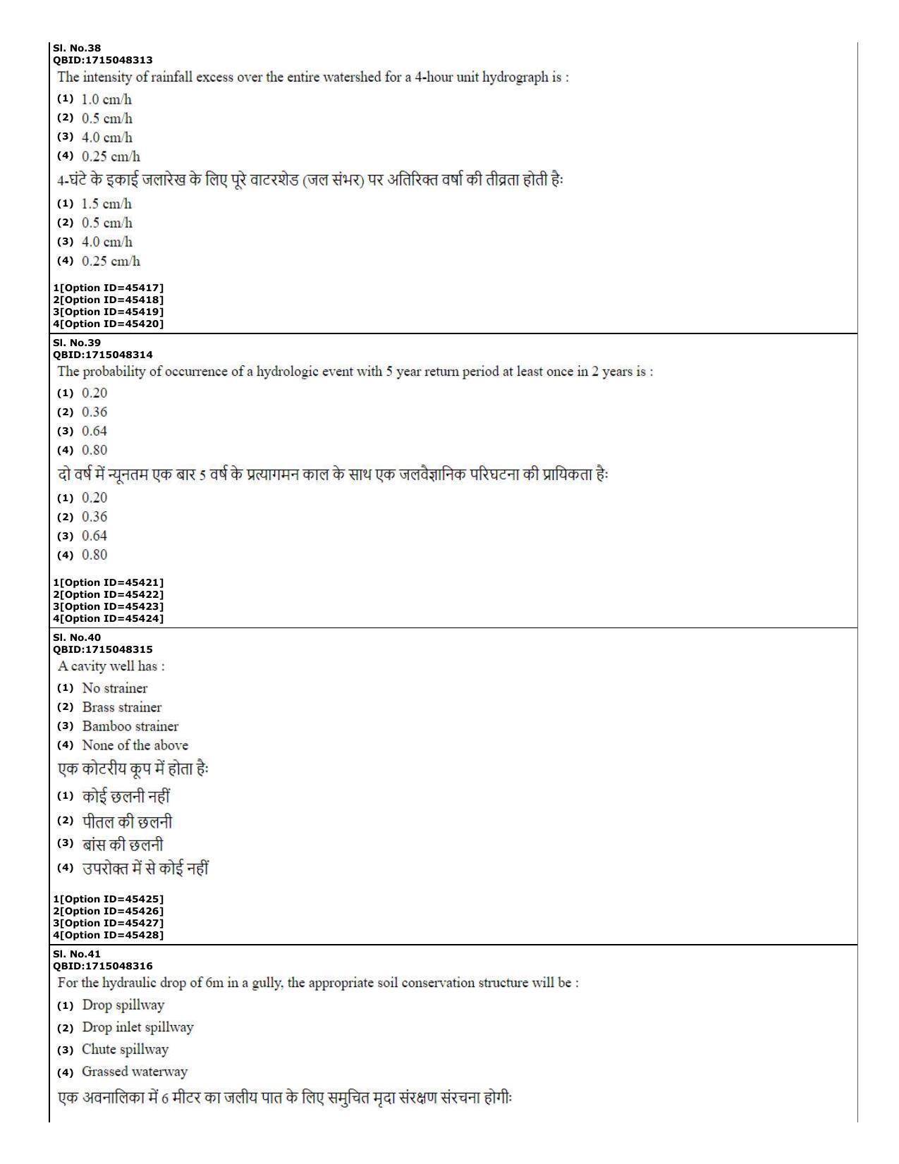 CUET (PG) 2022: PGQP-78 Soil Science – Soil & Water Conservation (11-09-2022) Question Paper - Page 15