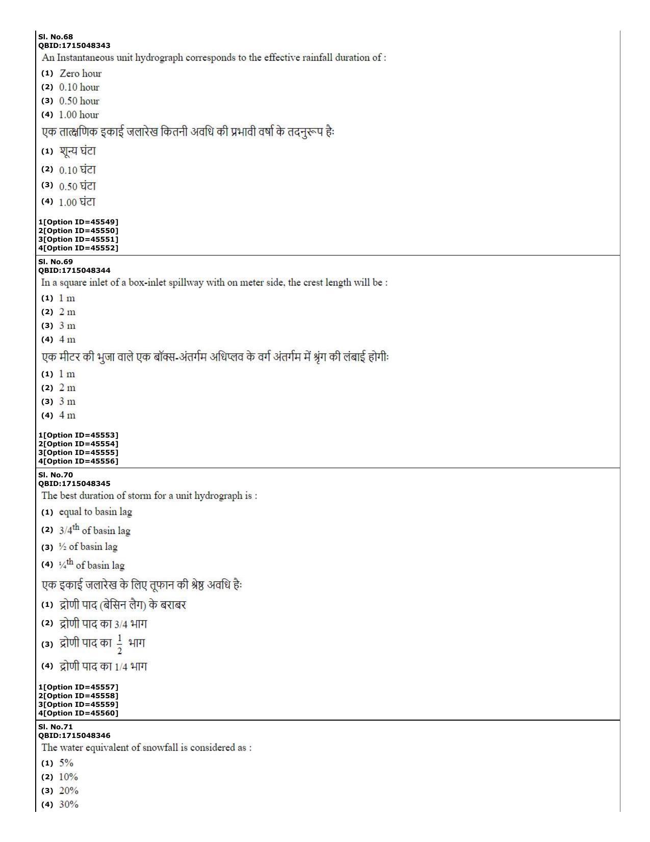 CUET (PG) 2022: PGQP-78 Soil Science – Soil & Water Conservation (11-09-2022) Question Paper - Page 24