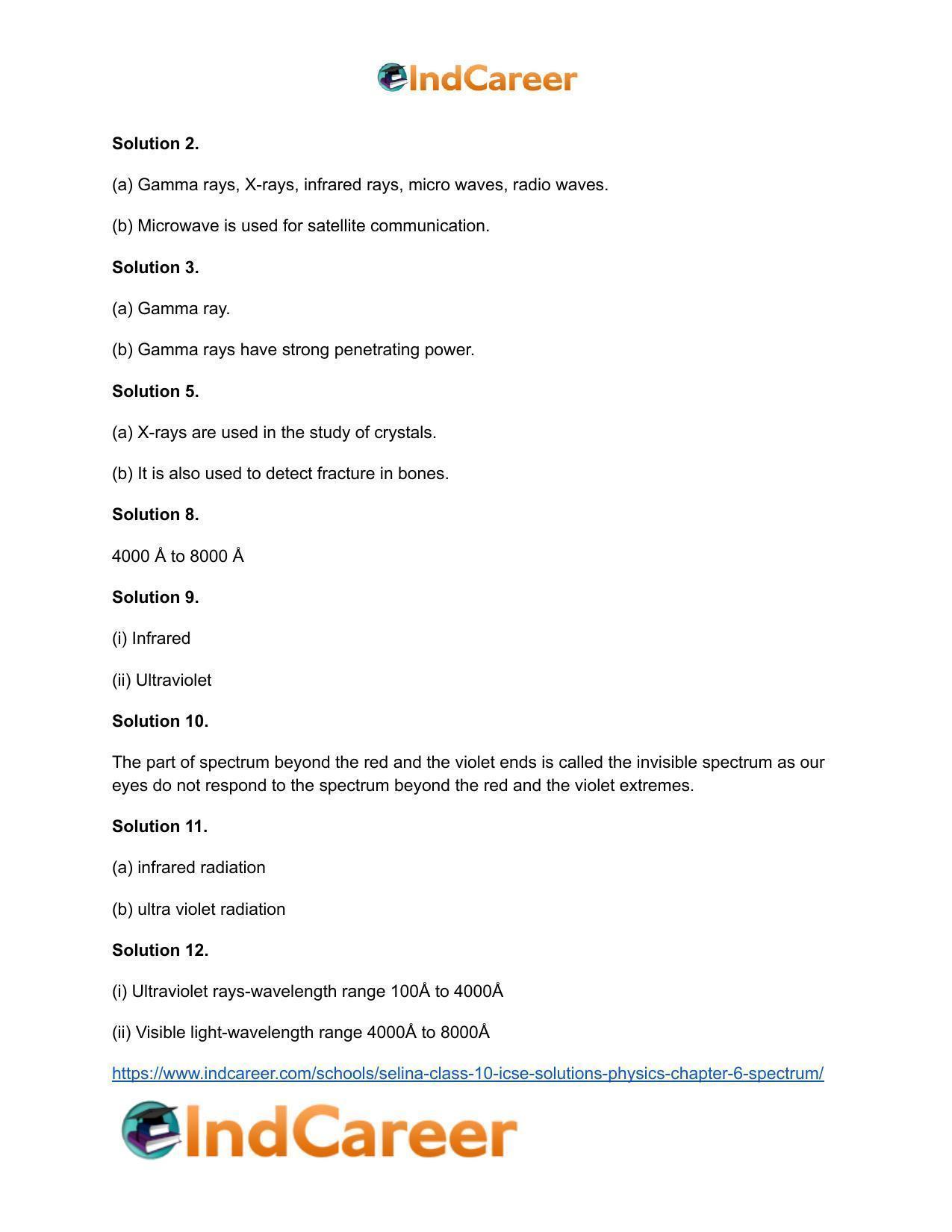 Selina Class 10 ICSE Solutions Physics : Chapter 6- Spectrum - Page 7