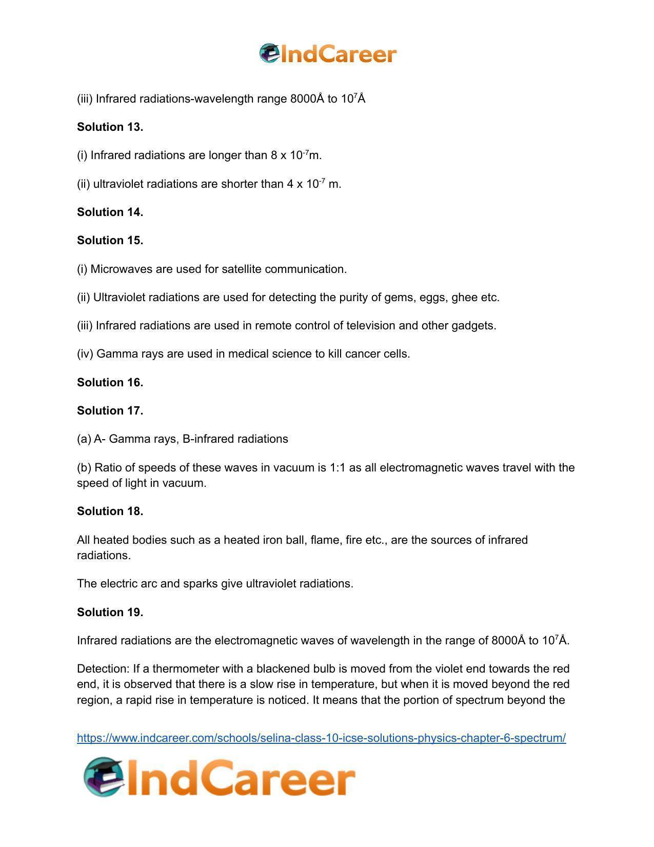 Selina Class 10 ICSE Solutions Physics : Chapter 6- Spectrum - Page 8