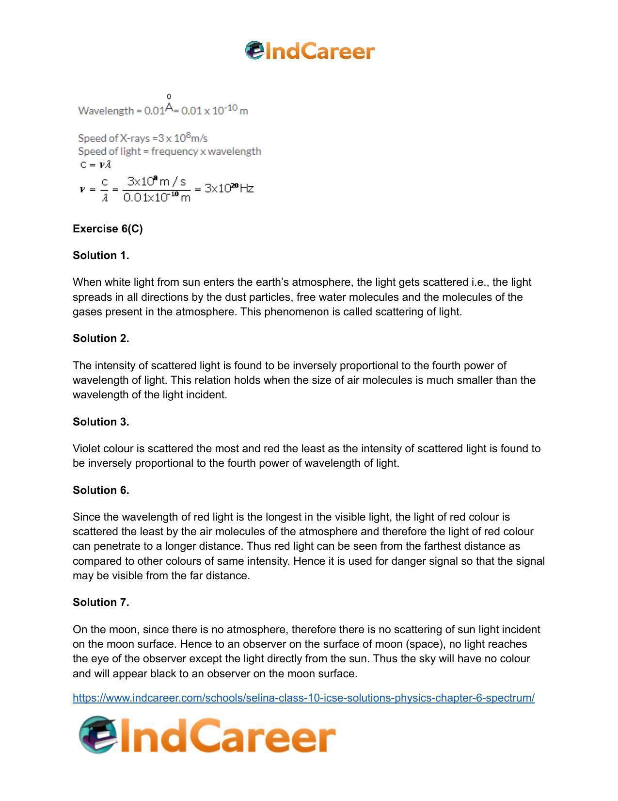 Selina Class 10 ICSE Solutions Physics : Chapter 6- Spectrum - Page 11
