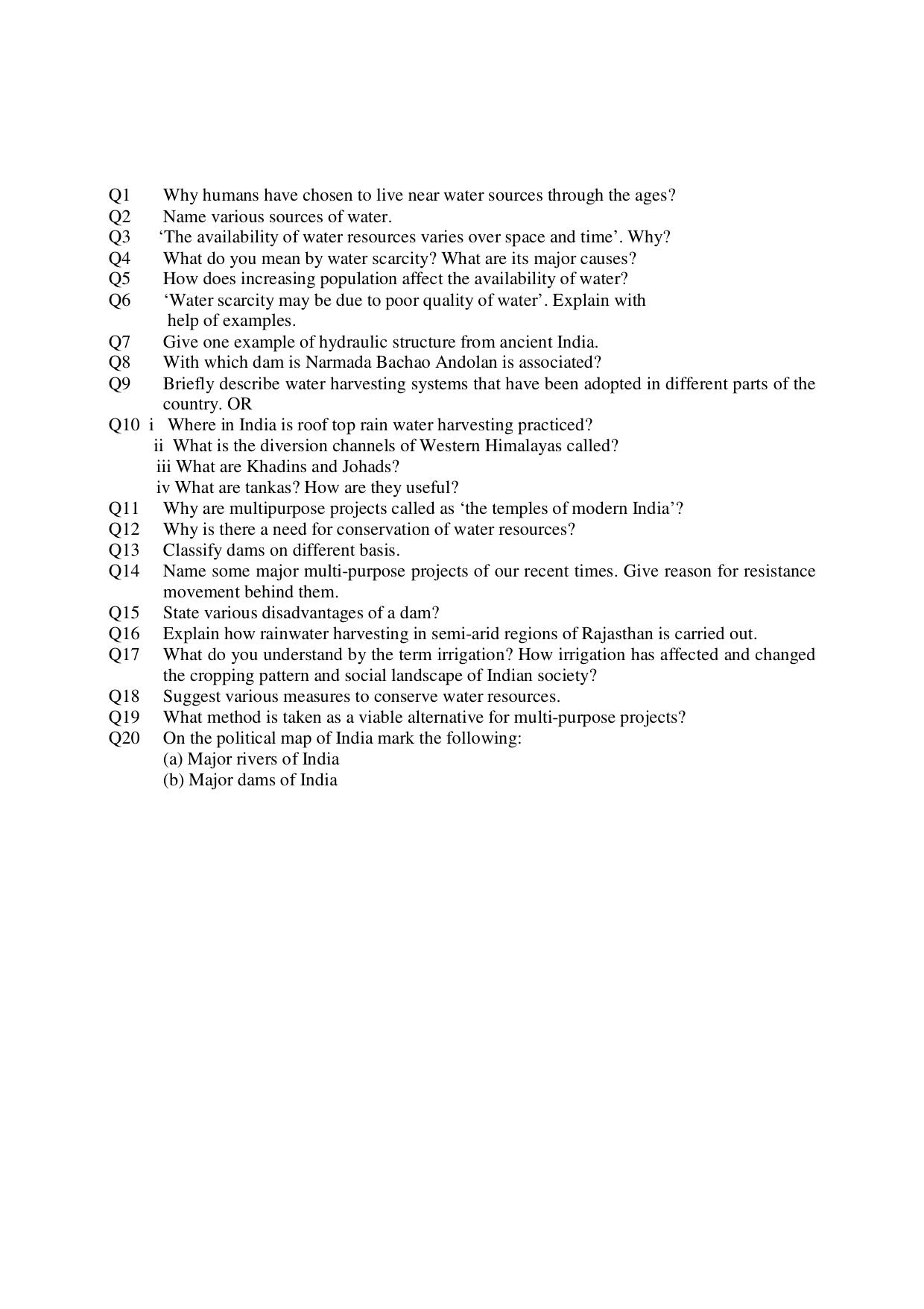 CBSE Worksheets for Class 10 Social Science Geography Assignment 11 - Page 2