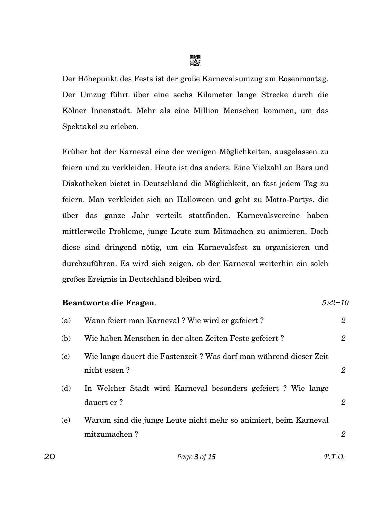 CBSE Class 12 20_German 2023 Question Paper - Page 3
