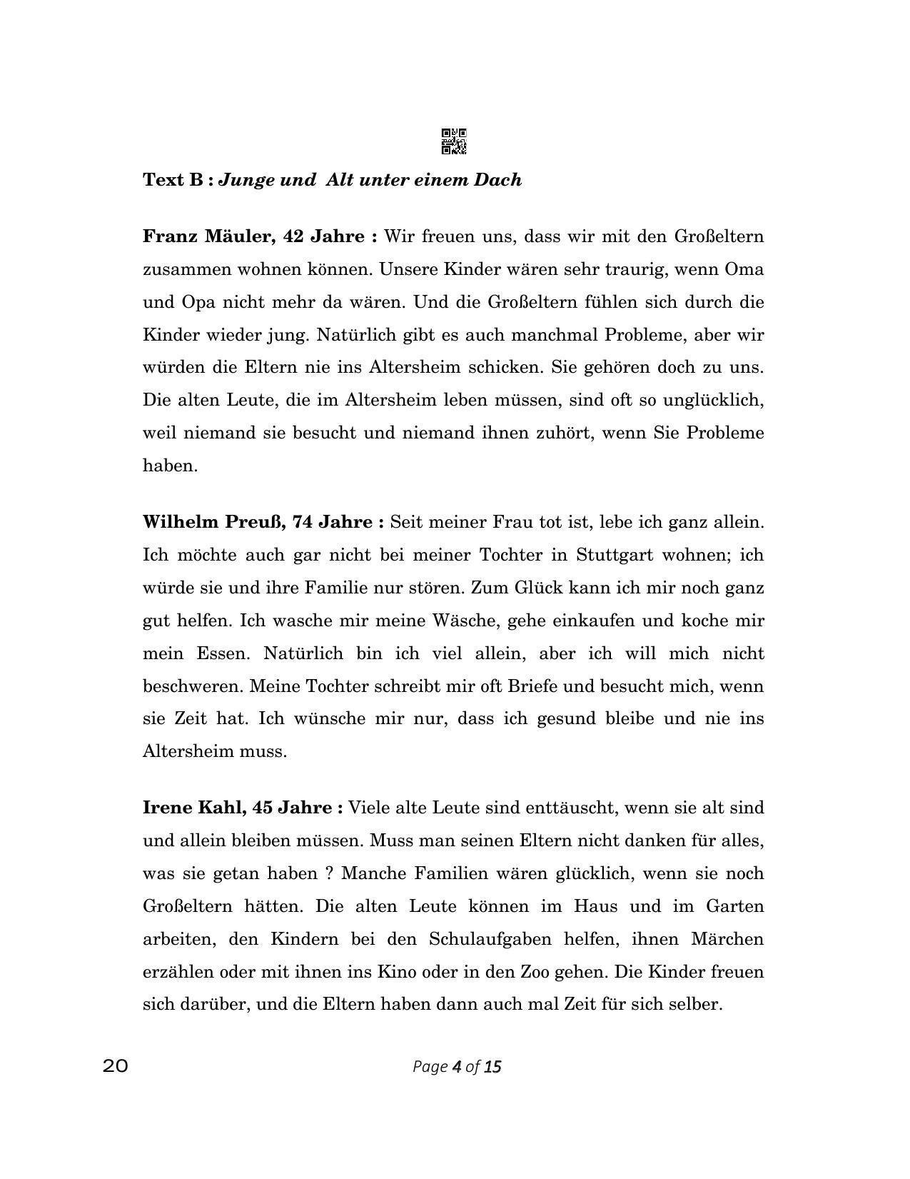 CBSE Class 12 20_German 2023 Question Paper - Page 4