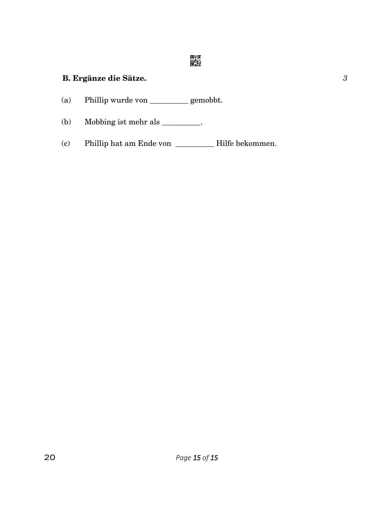CBSE Class 12 20_German 2023 Question Paper - Page 15
