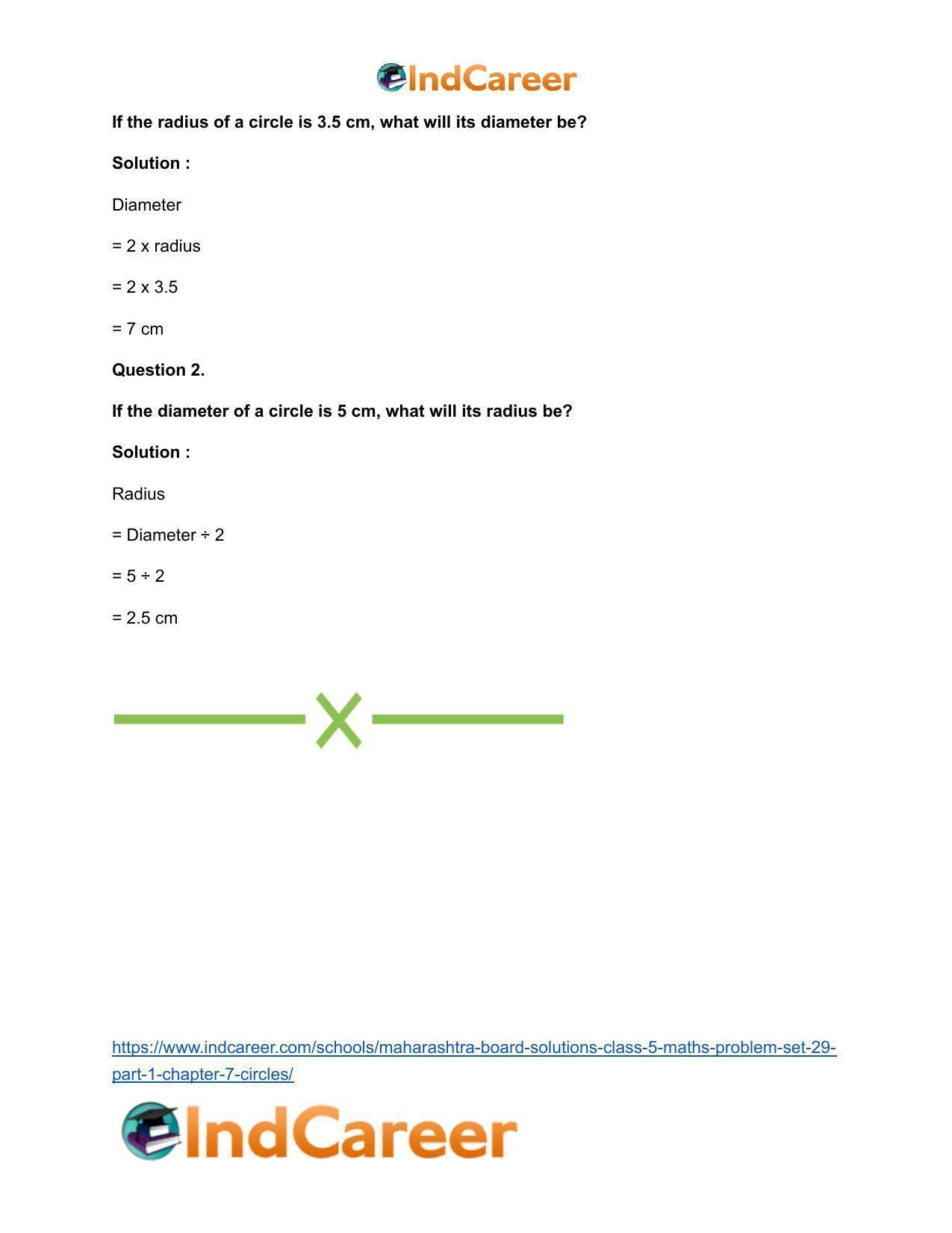 Maharashtra Board Solutions Class 5-Maths (Problem Set 29) - Part 1: Chapter 7- Circles - Page 4
