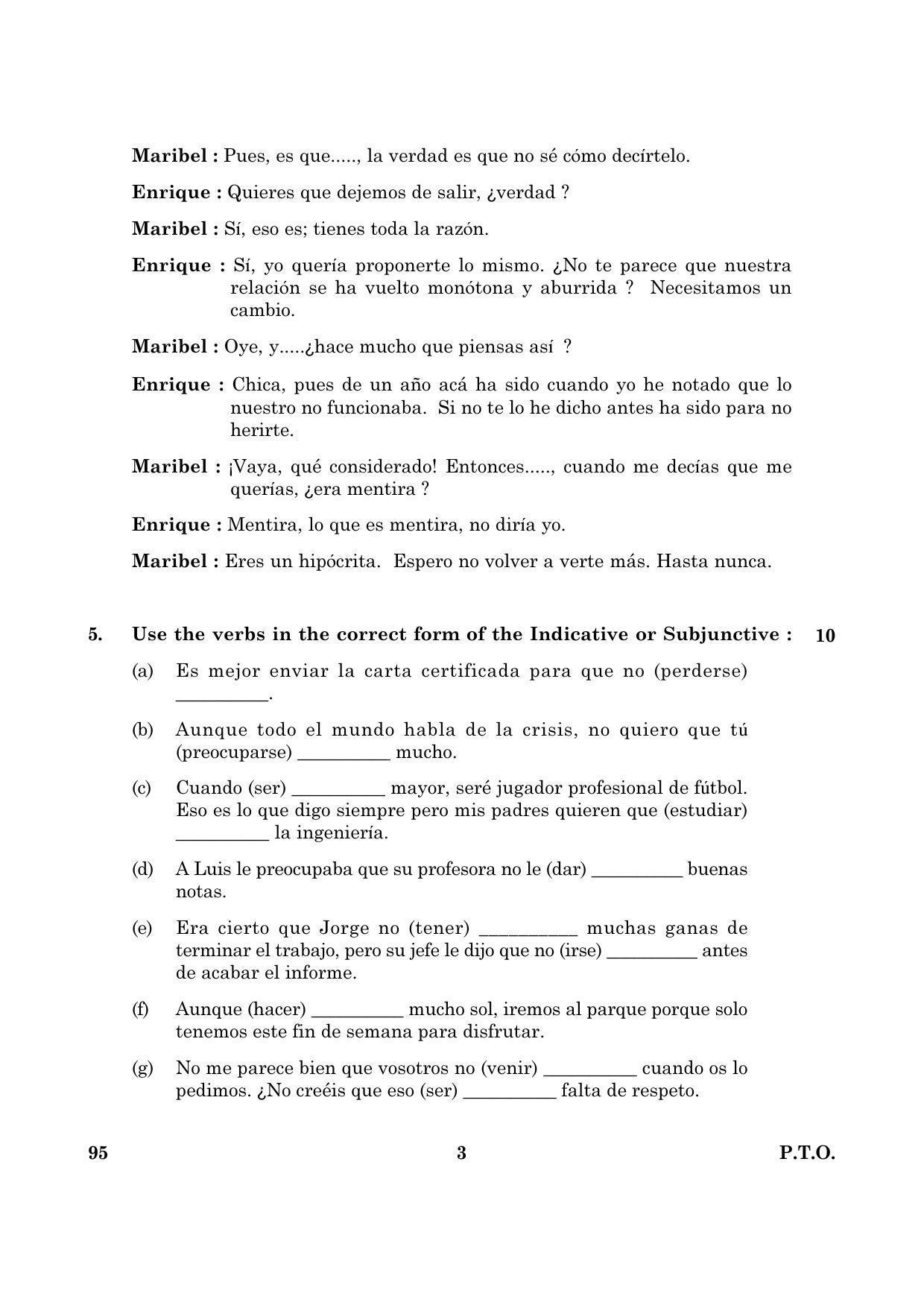 CBSE Class 12 095 SPANISH 2016 Question Paper - Page 3