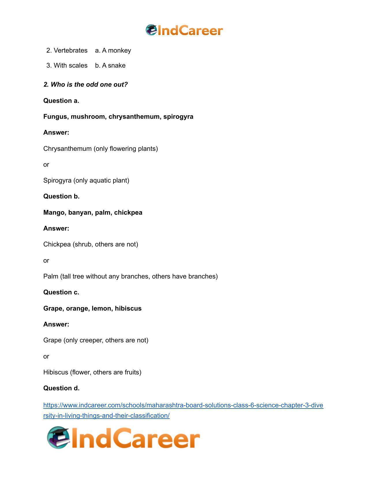 Maharashtra Board Solutions Class 6-Science: Chapter 3- Diversity in Living Things and their Classification - Page 3