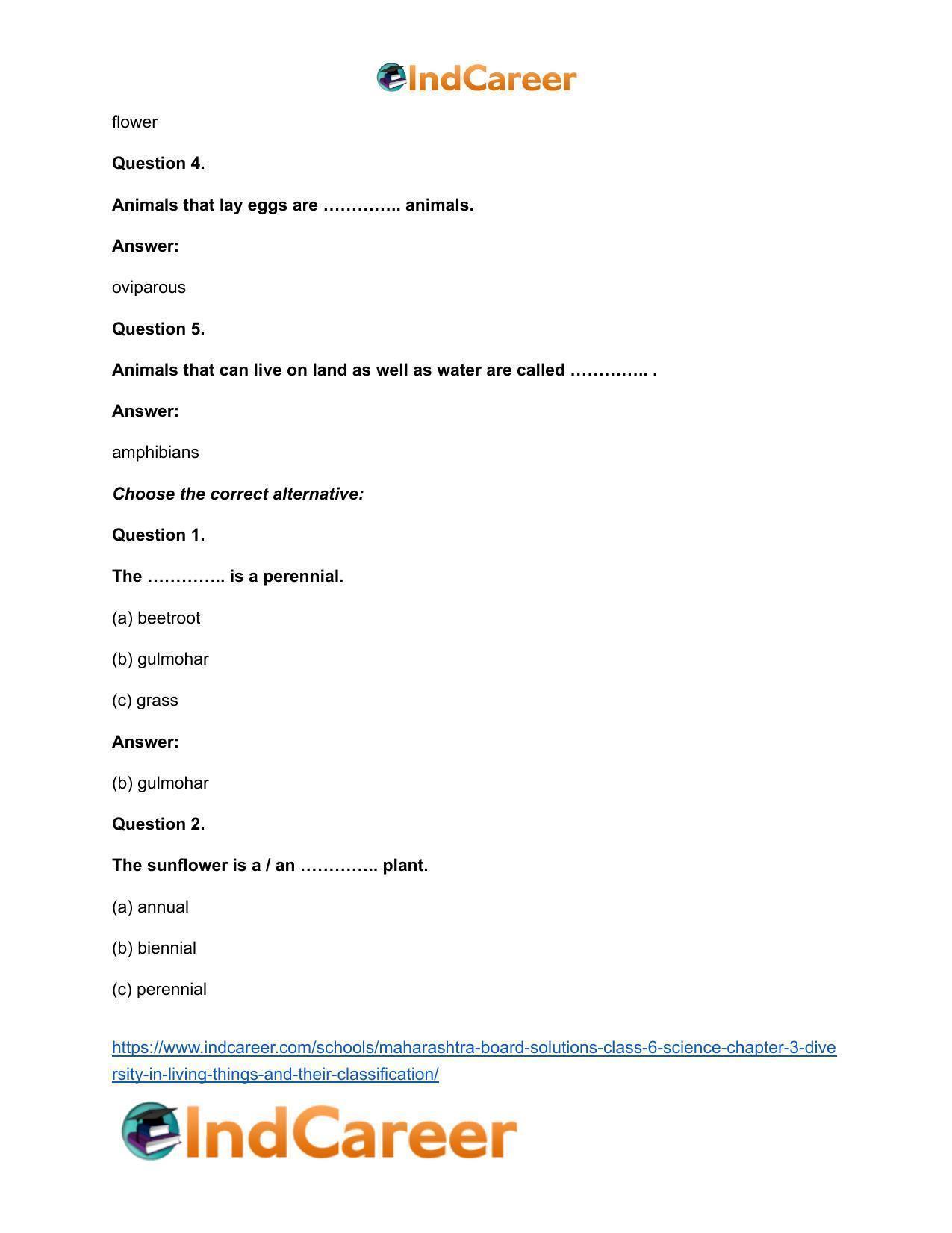 Maharashtra Board Solutions Class 6-Science: Chapter 3- Diversity in Living Things and their Classification - Page 13