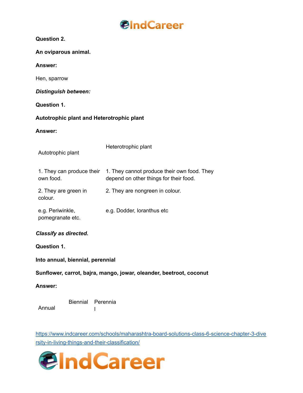 Maharashtra Board Solutions Class 6-Science: Chapter 3- Diversity in Living Things and their Classification - Page 16