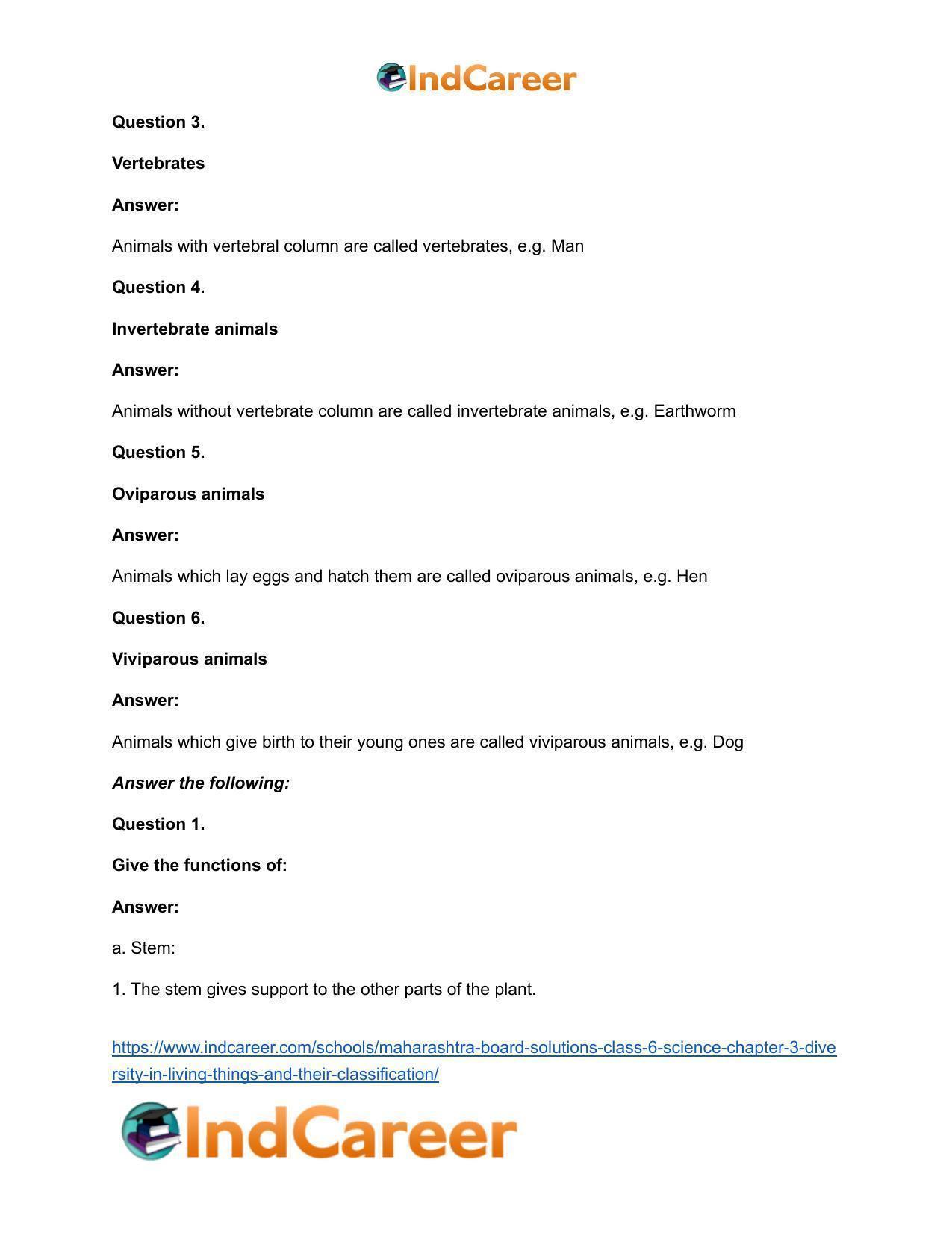 Maharashtra Board Solutions Class 6-Science: Chapter 3- Diversity in Living Things and their Classification - Page 18