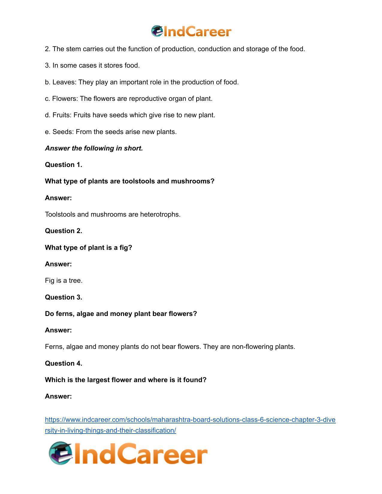 Maharashtra Board Solutions Class 6-Science: Chapter 3- Diversity in Living Things and their Classification - Page 19