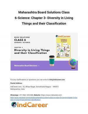 Maharashtra Board Solutions Class 6-Science: Chapter 3- Diversity in Living Things and their Classification