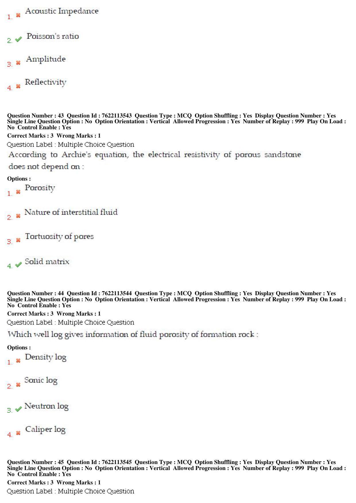 BHU RET Geophysics 2019 Question Paper  - Page 23