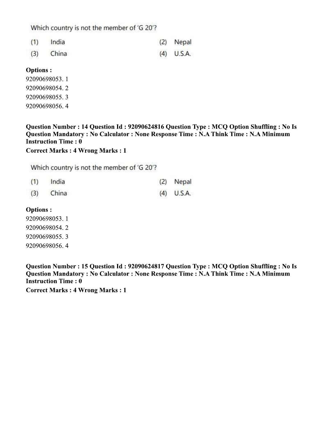 CUET PG 2023: HUQP01 – Ancient Indian History, Culture & Arch (Eng) - Shift 3 (24-06-2023) Question Paper  - Page 14