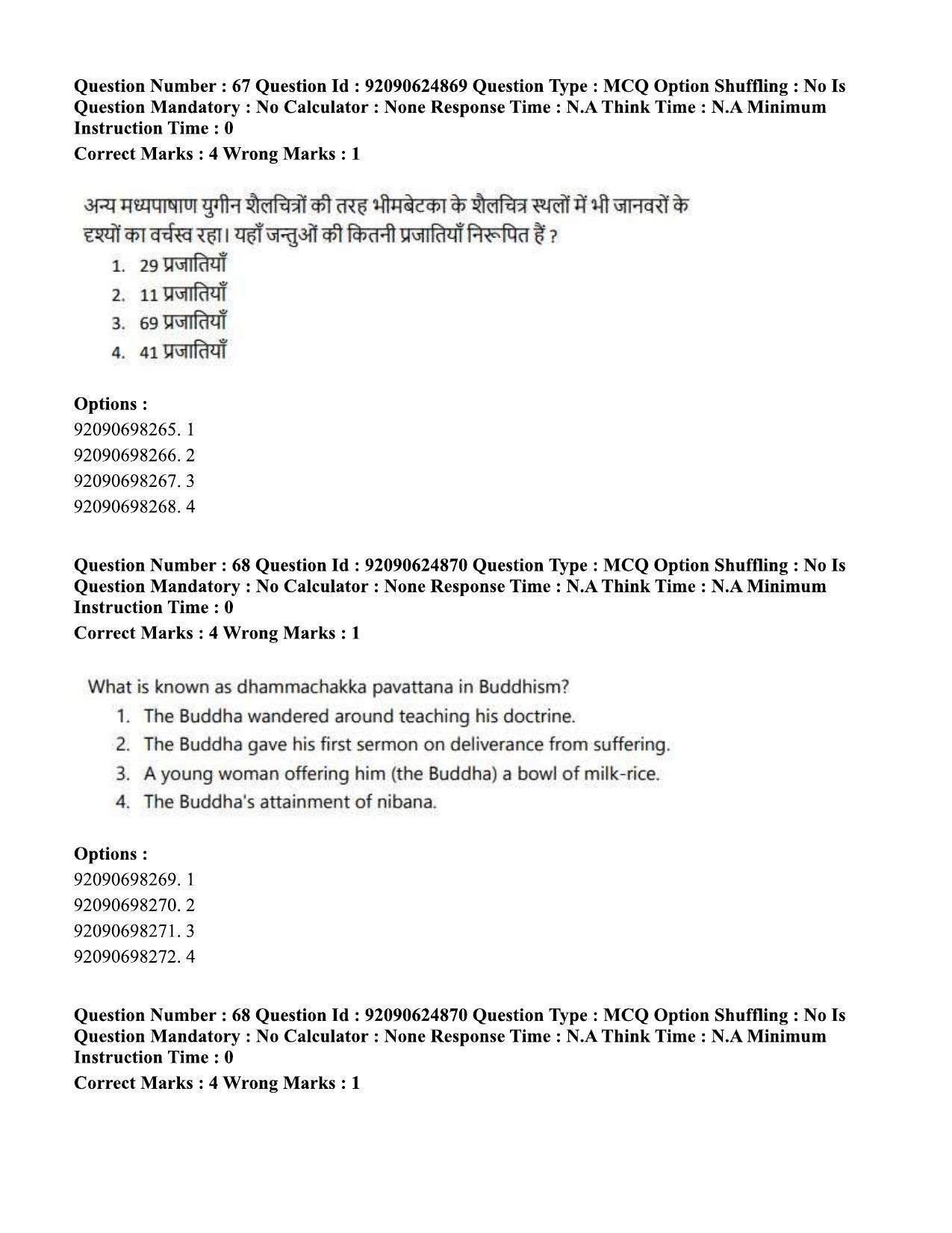 CUET PG 2023: HUQP01 – Ancient Indian History, Culture & Arch (Eng) - Shift 3 (24-06-2023) Question Paper  - Page 65