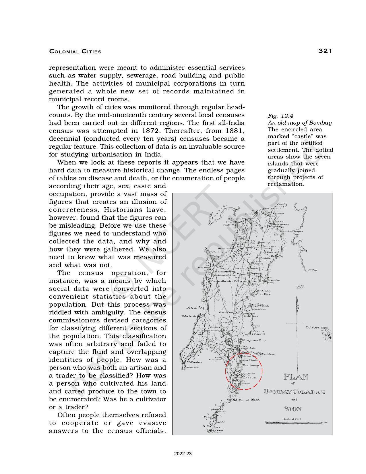 NCERT Book for Class 12 History (Part-III) Chapter 12 Colonial Cities - Page 6
