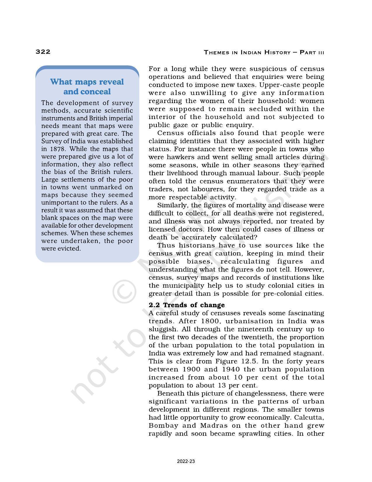 NCERT Book for Class 12 History (Part-III) Chapter 12 Colonial Cities - Page 7