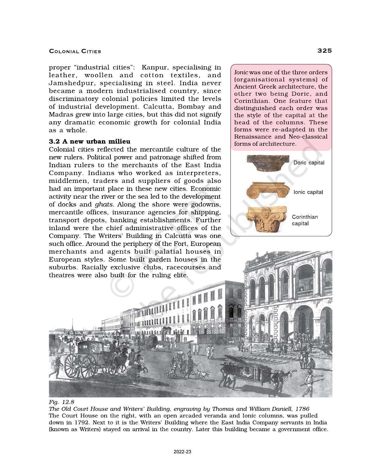 NCERT Book for Class 12 History (Part-III) Chapter 12 Colonial Cities - Page 10
