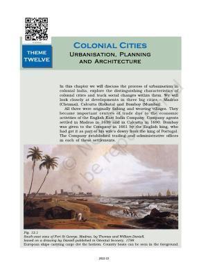 NCERT Book for Class 12 History (Part-III) Chapter 12 Colonial Cities