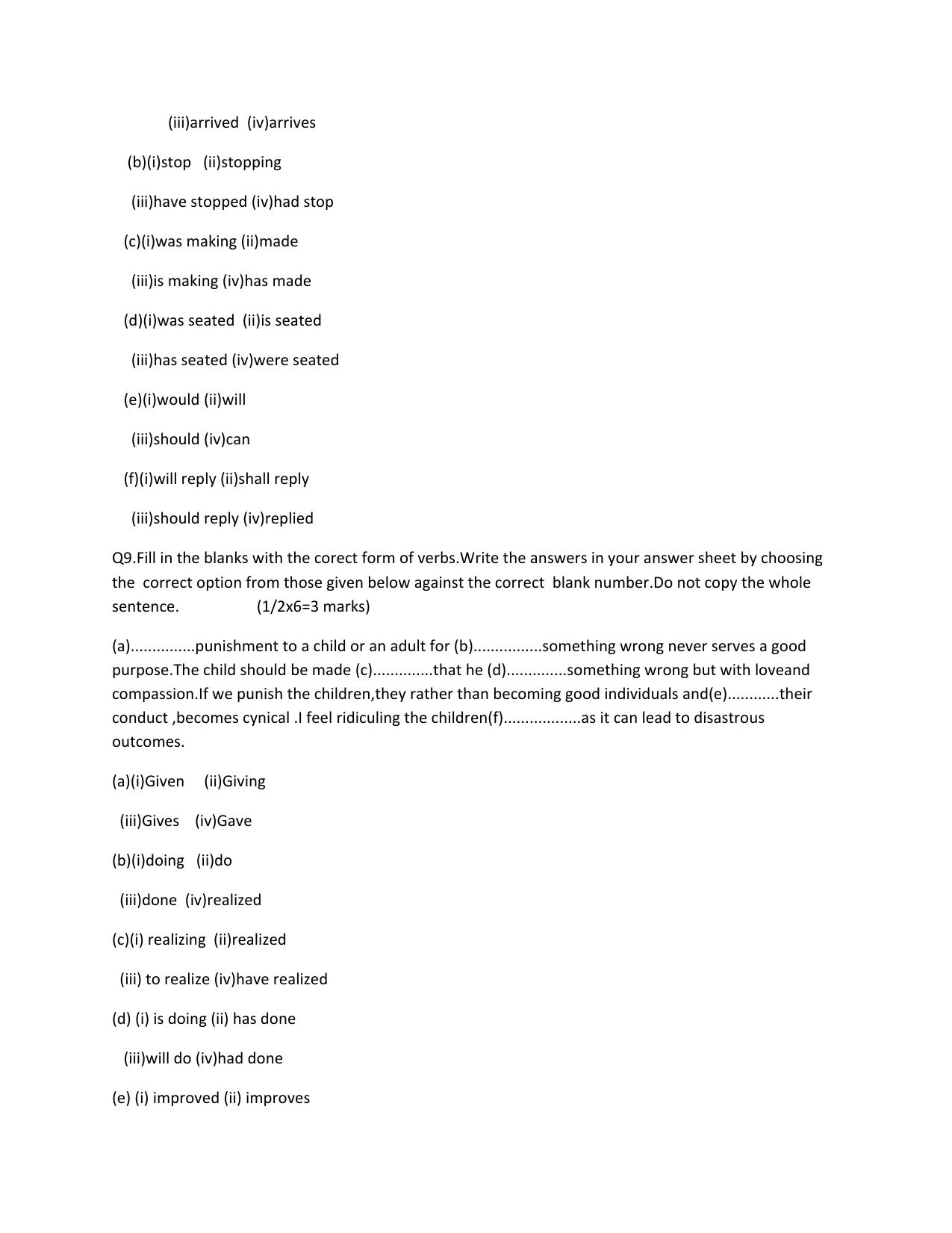 CBSE Worksheets for Class 10 English Assignment 5 - Page 7