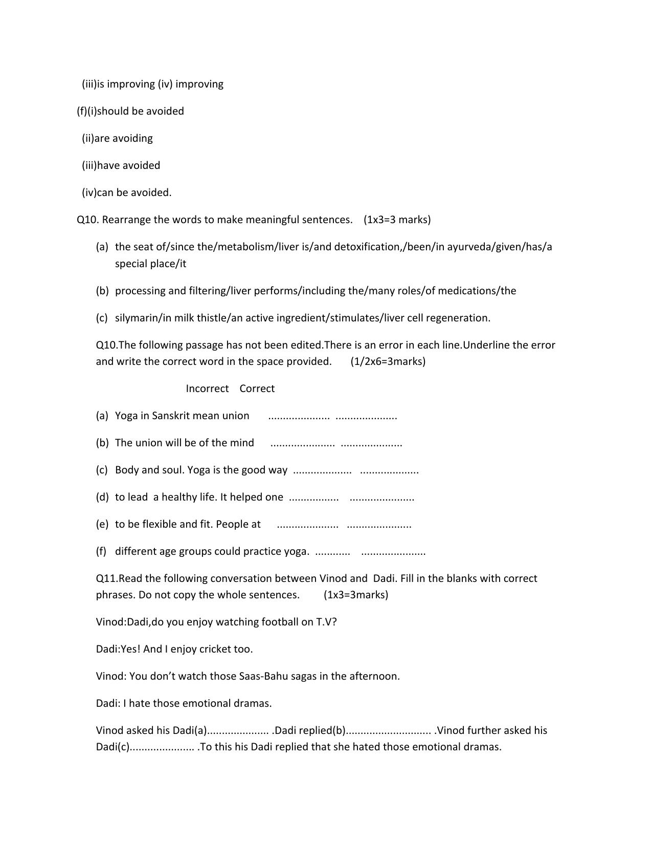CBSE Worksheets for Class 10 English Assignment 5 - Page 8