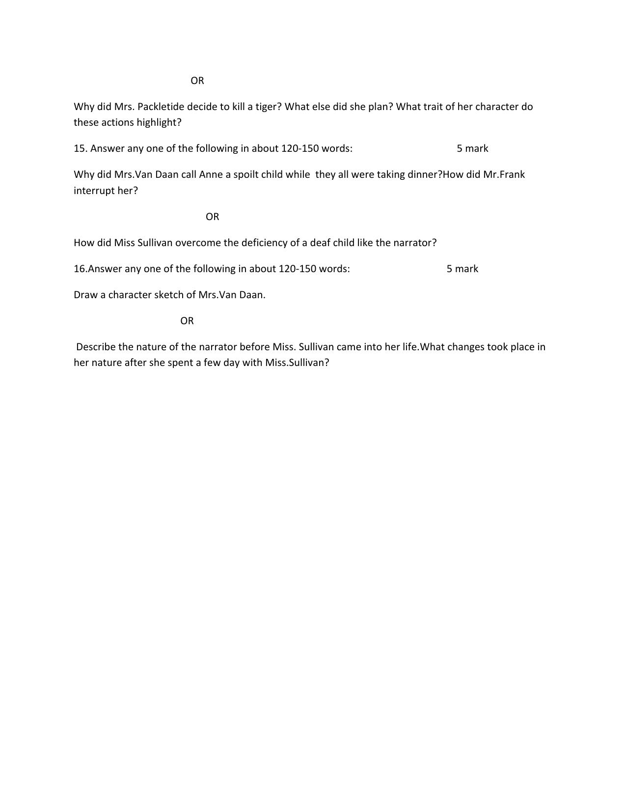 CBSE Worksheets for Class 10 English Assignment 5 - Page 11