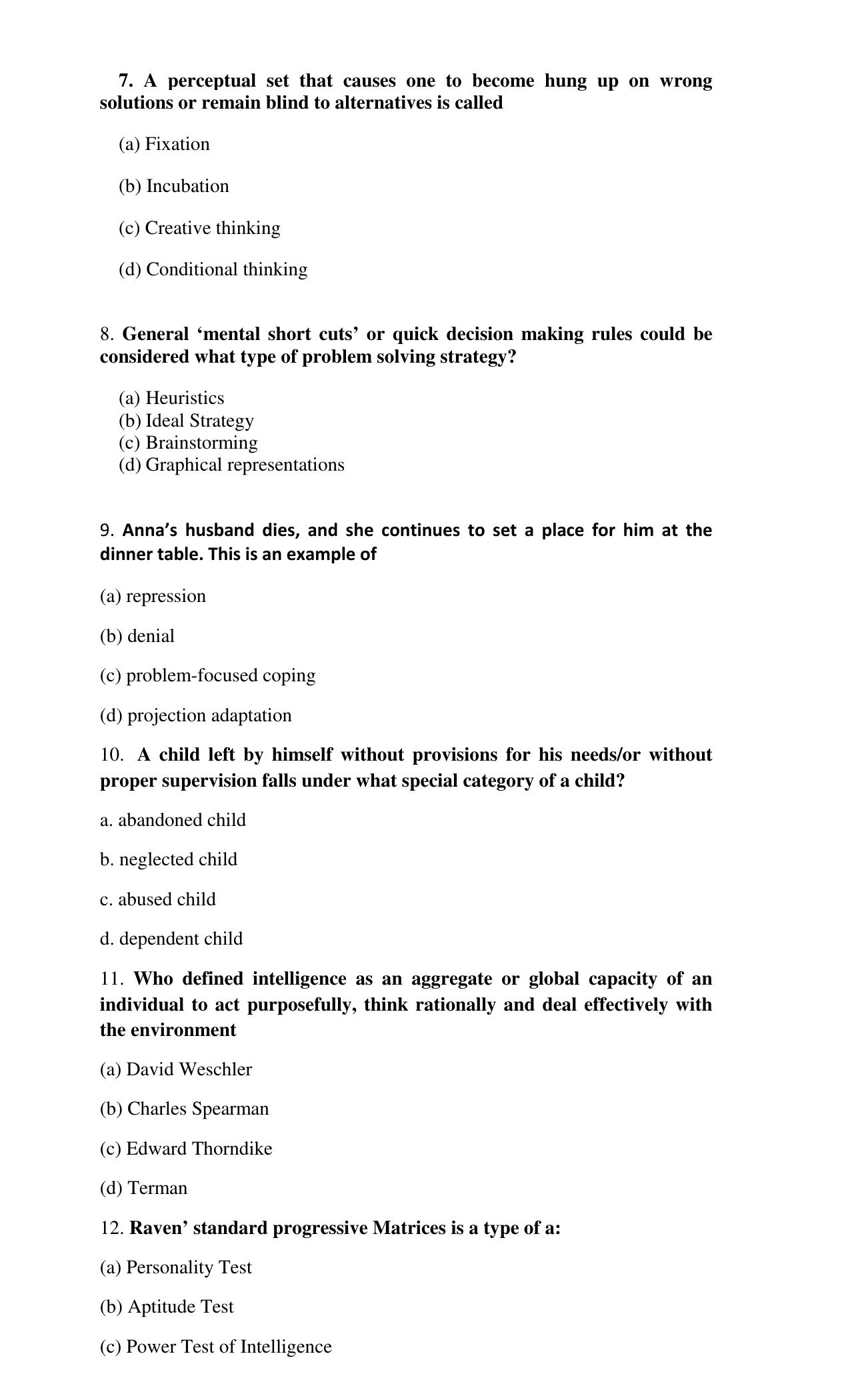 PSEB 12th Psychology Model Paper 2025 - Page 2