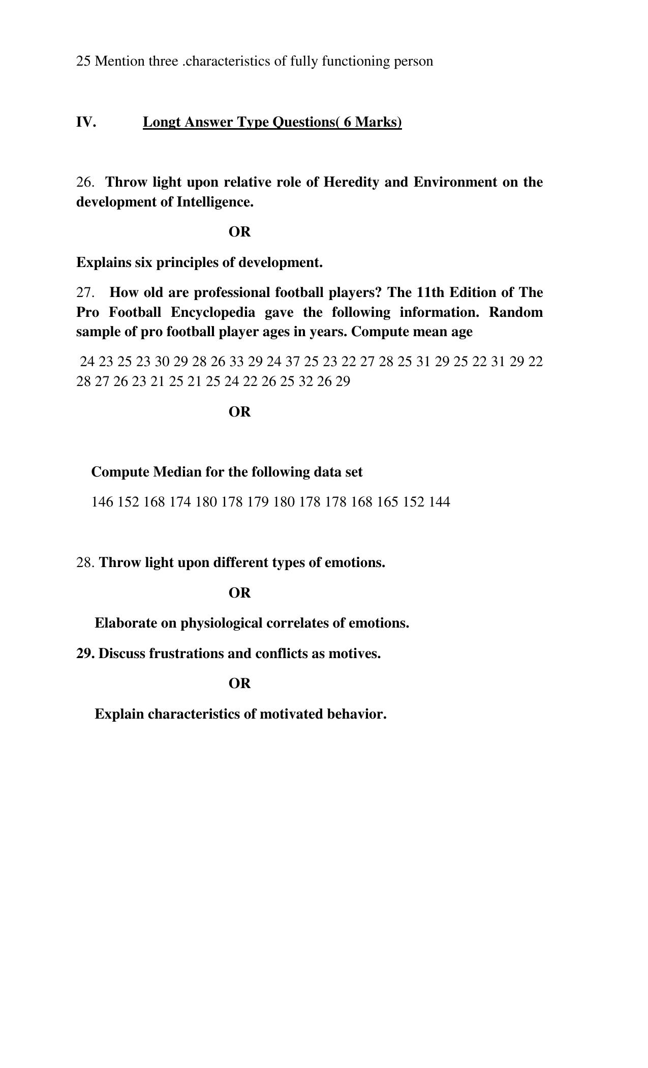 PSEB 12th Psychology Model Paper 2025 - Page 4