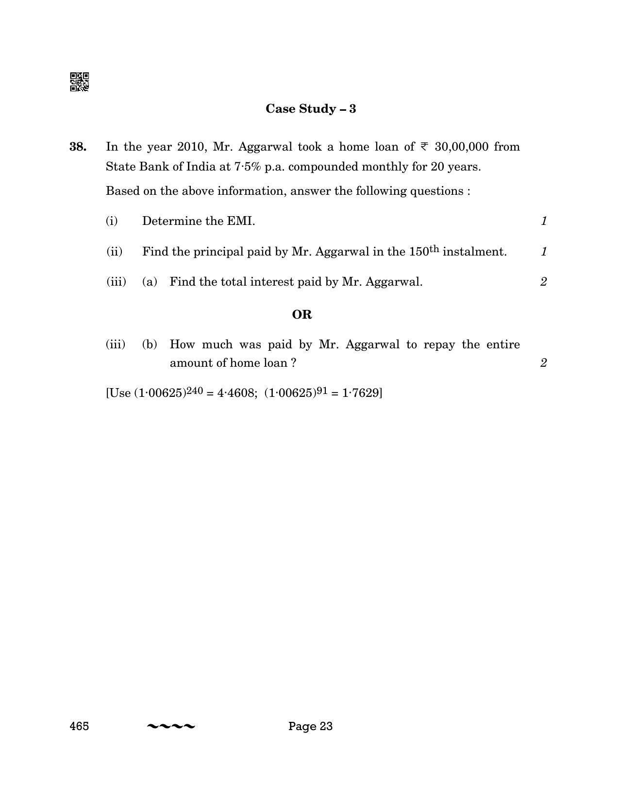 CBSE Class 12 465_Applied Mathematics 2023 Question Paper - Page 23