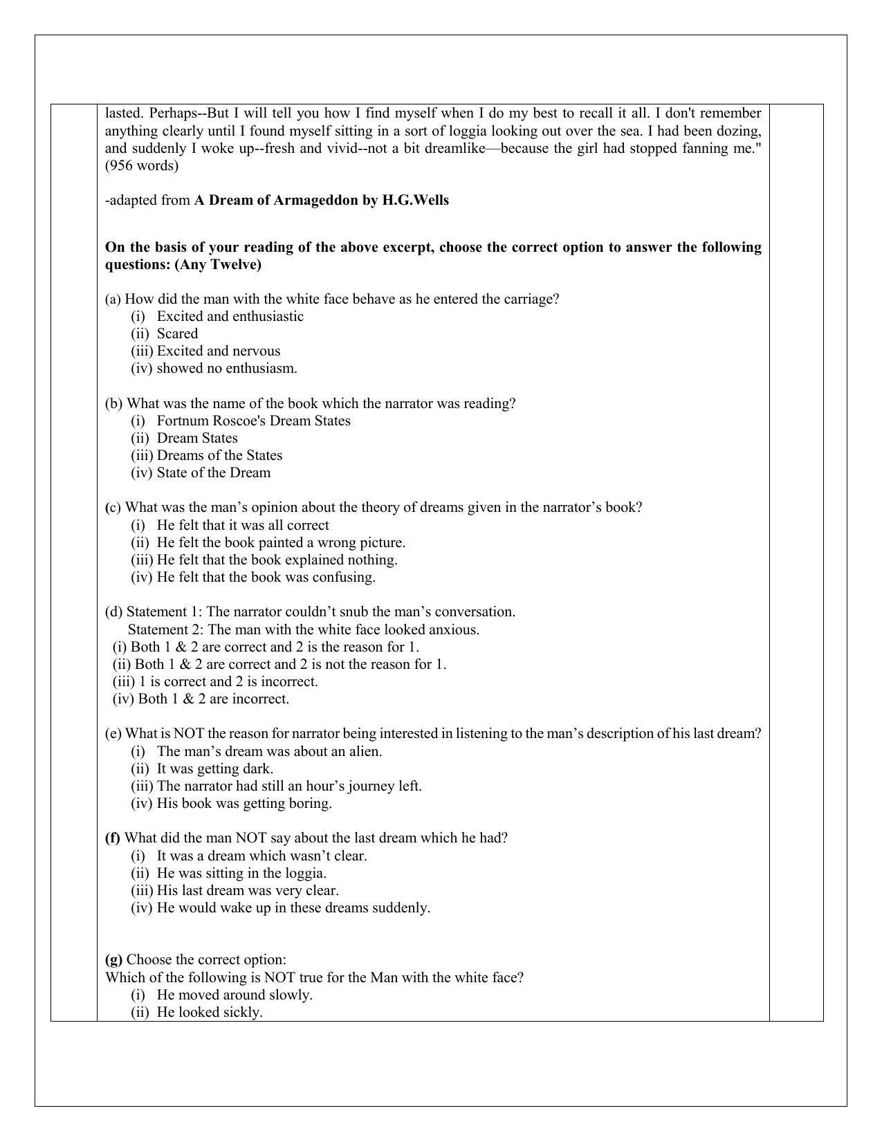 CBSE Class 12 English Elective Sample Paper 2024 - Page 3