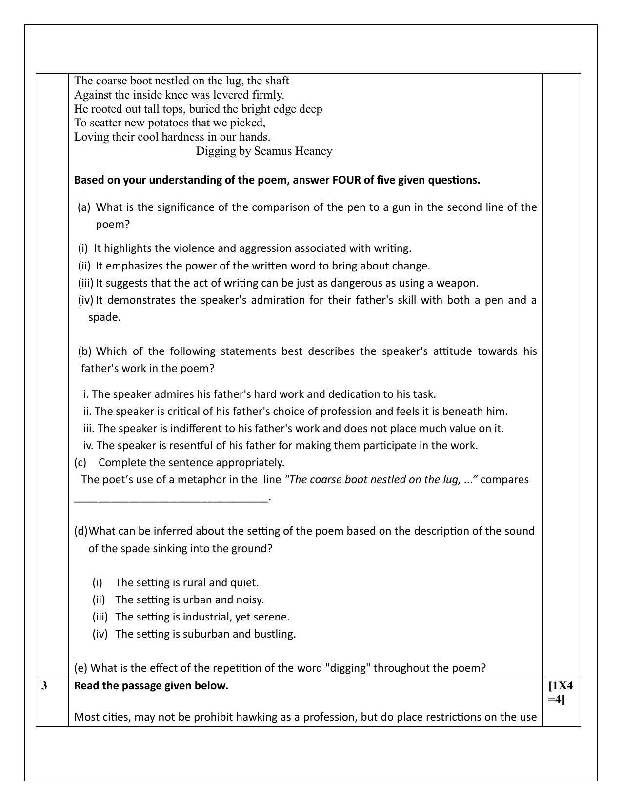 CBSE Class 12 English Elective Sample Paper 2024 - Page 5