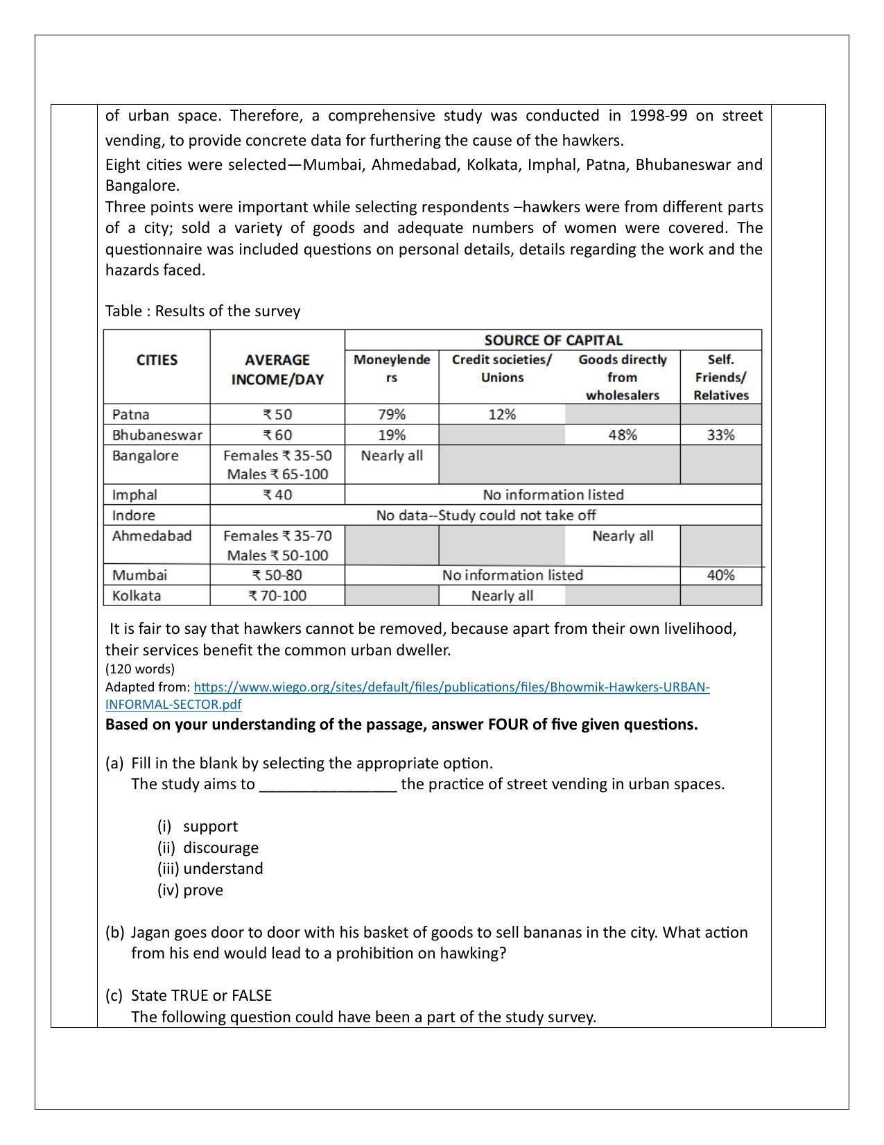 CBSE Class 12 English Elective Sample Paper 2024 - Page 6