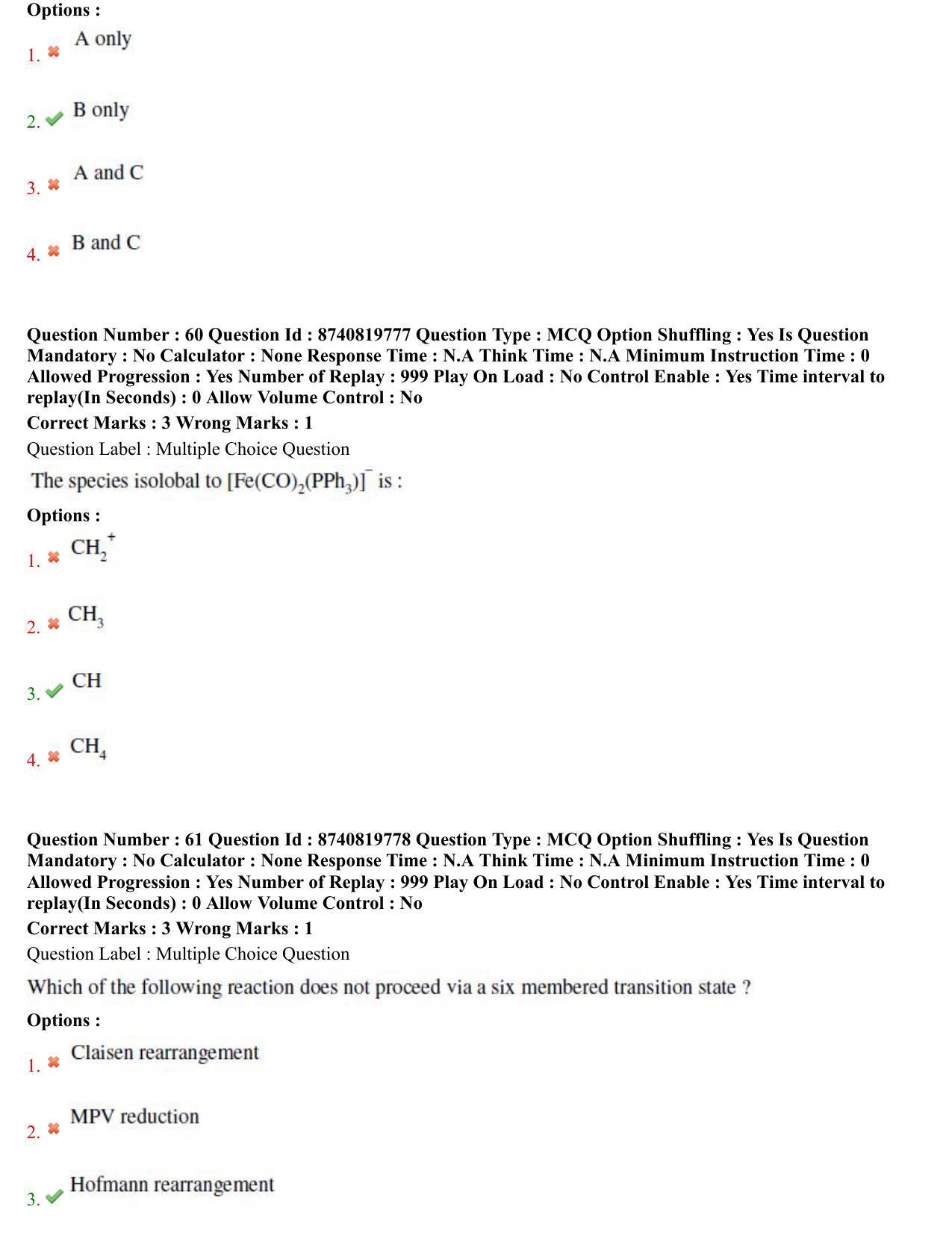 BHU RET Chemistry 2021 Question Paper  - Page 33