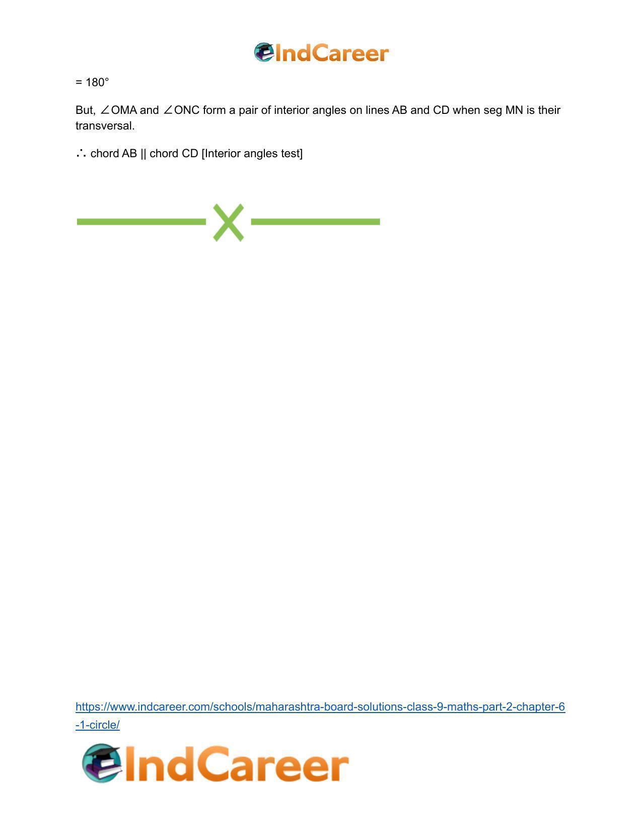 Maharashtra Board Solutions Class 9-Maths (Part 2): Chapter 6.1- Circle - Page 9