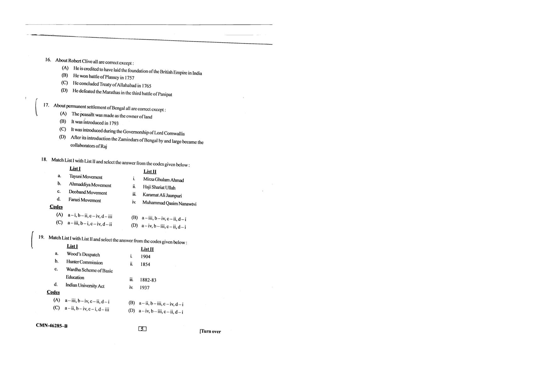 KUET 2023 M.A. History Question Paper - Page 58