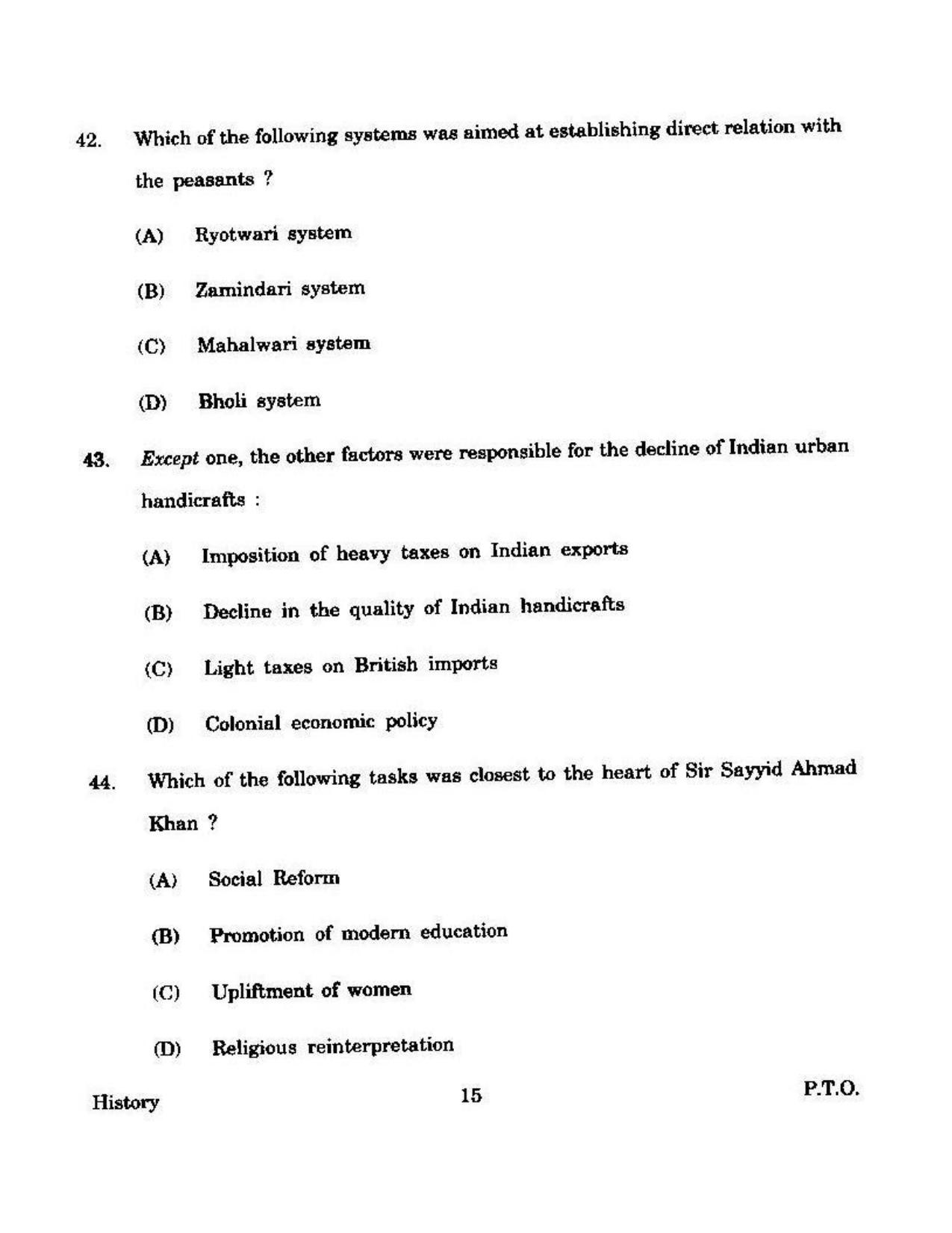 KUET 2023 M.A. History Question Paper - Page 118
