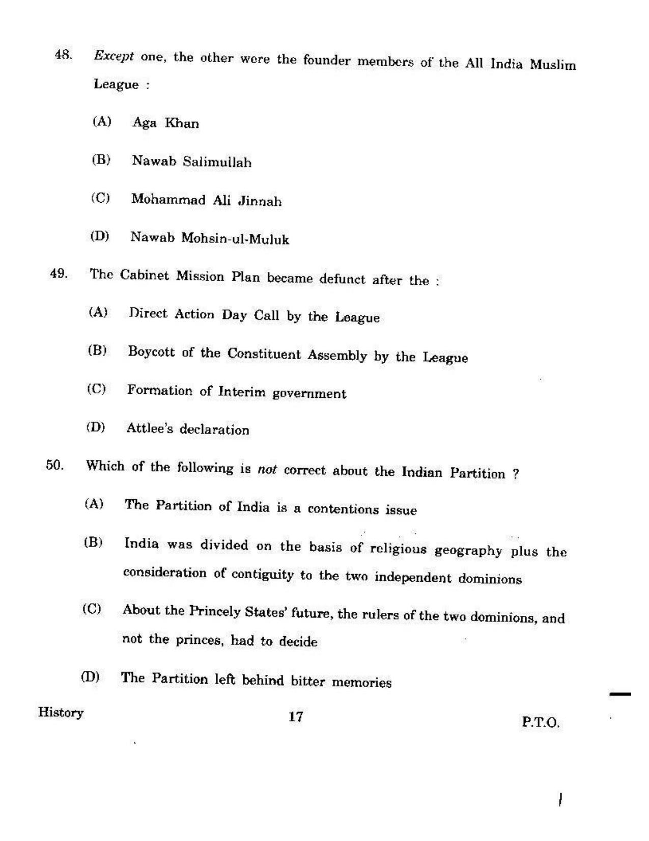 KUET 2023 M.A. History Question Paper - Page 120