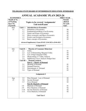 Telangana Board: TS Inter 1st Year ECONOMICS Syllabus